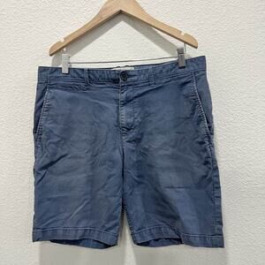 Penguin Men's Blue Flat Front Chino Shorts Size 33 Casual